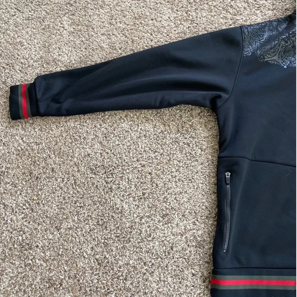 Jordan Mens 3XL Full Zip Hoodie Black Graphic Red Label Sweatshirt Urbancore‎